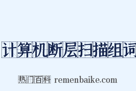计算机断层扫描组词是什么意思的图片